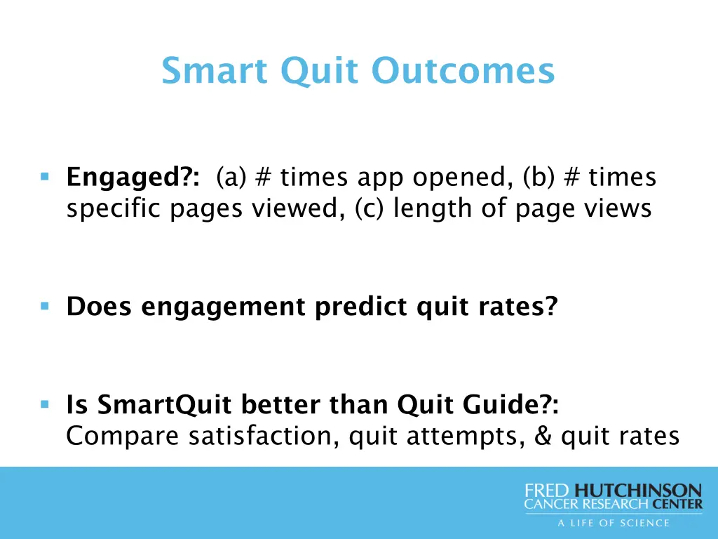 smart quit outcomes