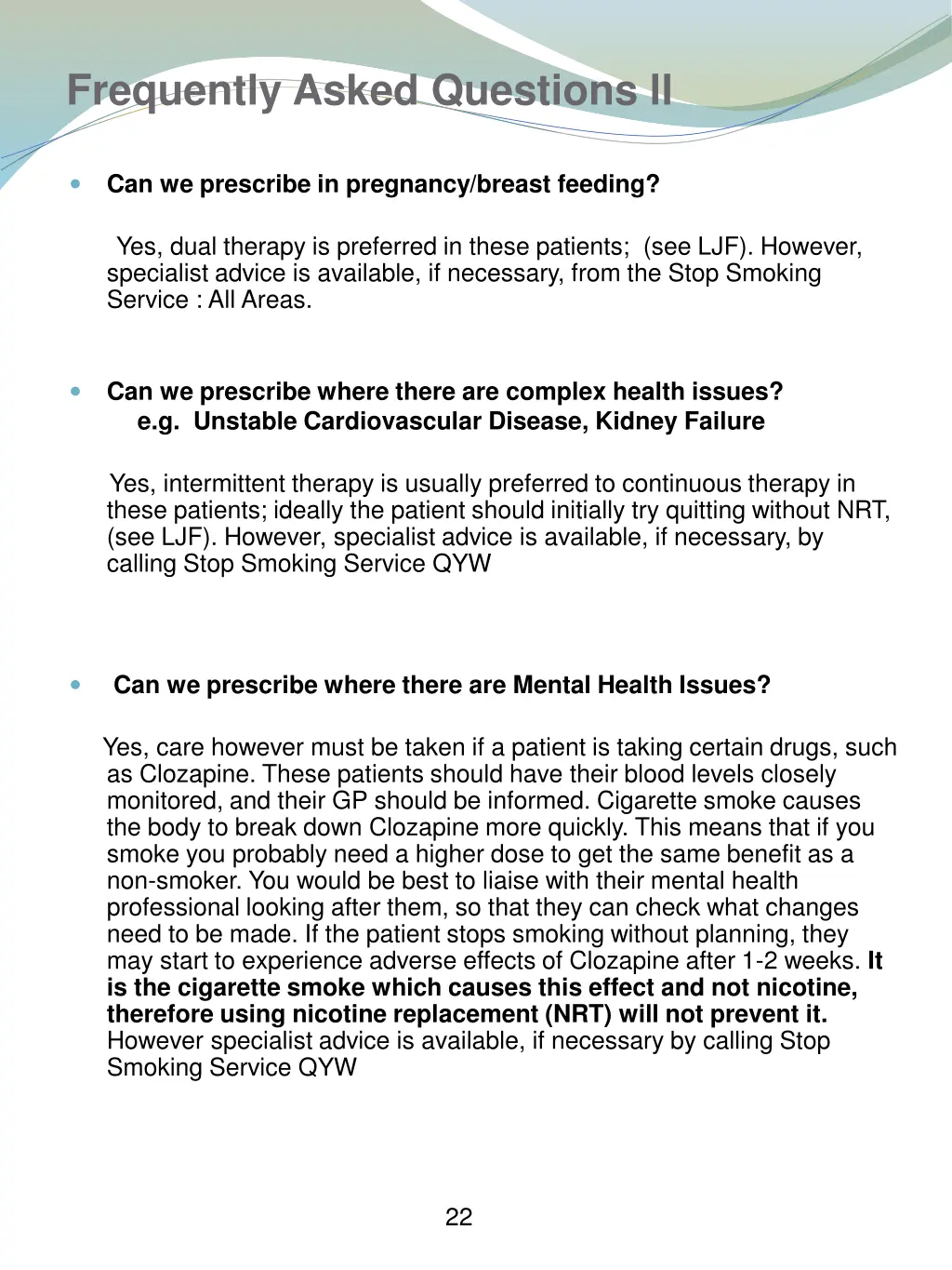 frequently asked questions ll can we prescribe