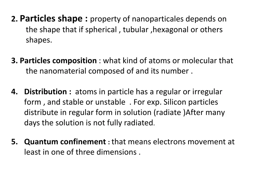 2 particles shape property of nanoparticales
