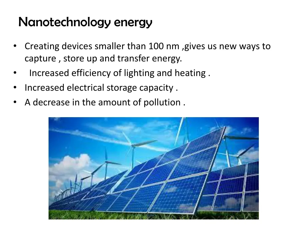 nanotechnology energy