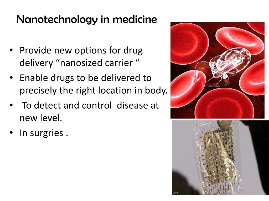 nanotechnology in medicine