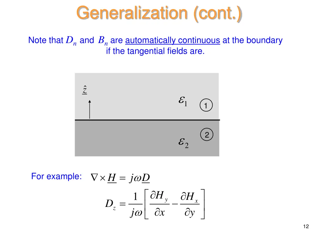 generalization cont