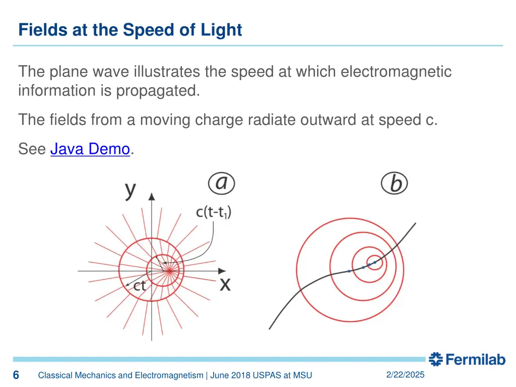 fields at the speed of light