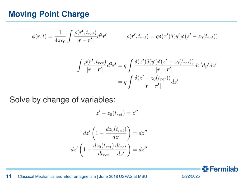 moving point charge
