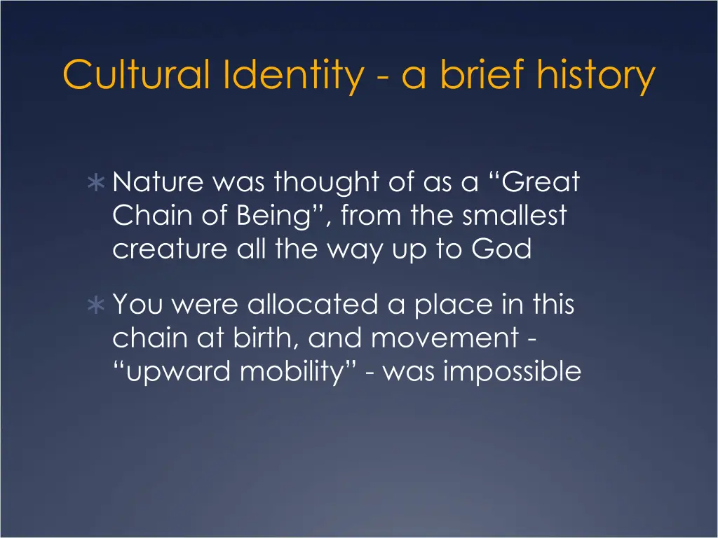 cultural identity a brief history 1