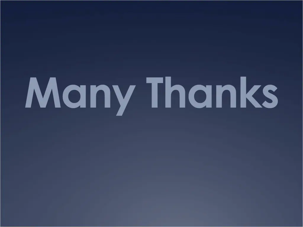 many thanks