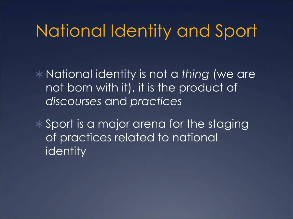 national identity and sport