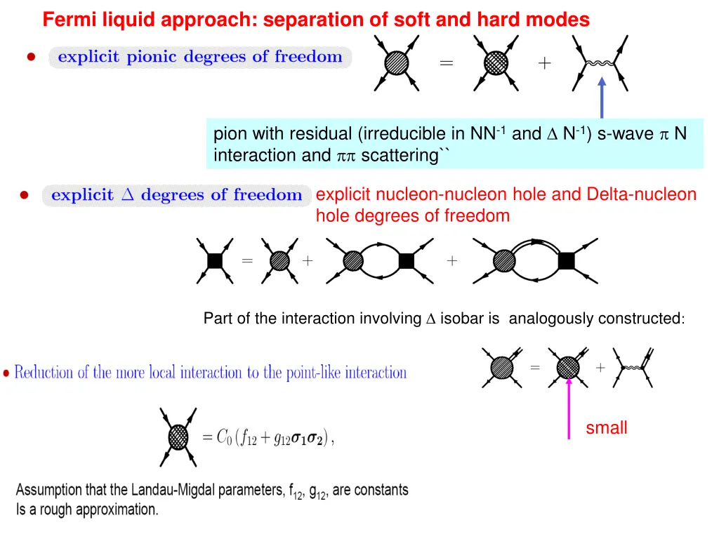 fermi liquid approach separation of soft and hard