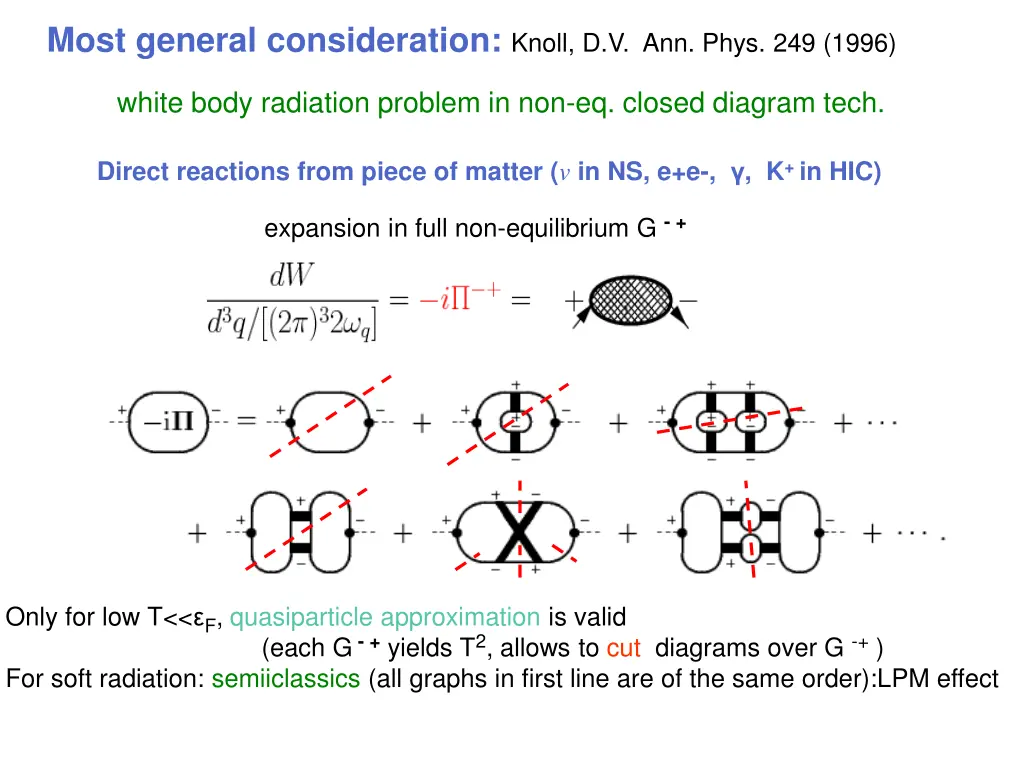 most general consideration knoll d v ann phys