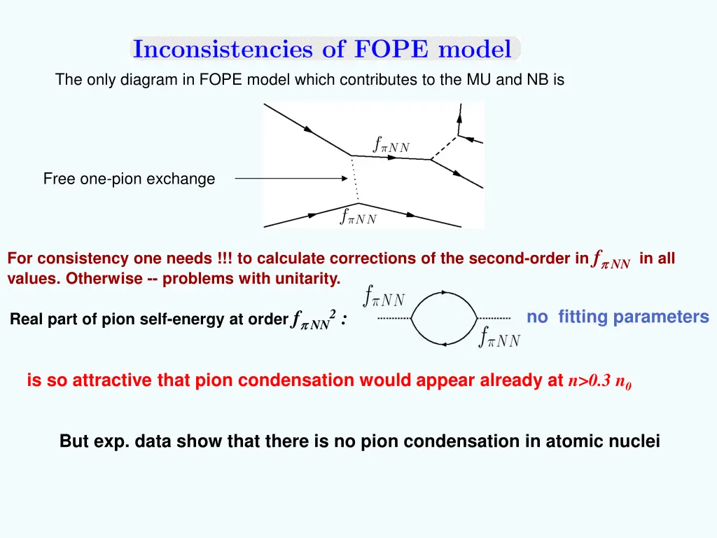 the only diagram in fope model which contributes