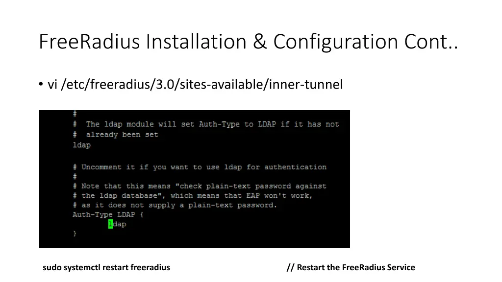 freeradius installation configuration cont 2