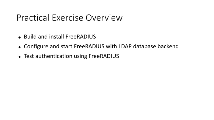 practical exercise overview