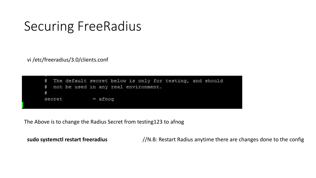 securing freeradius