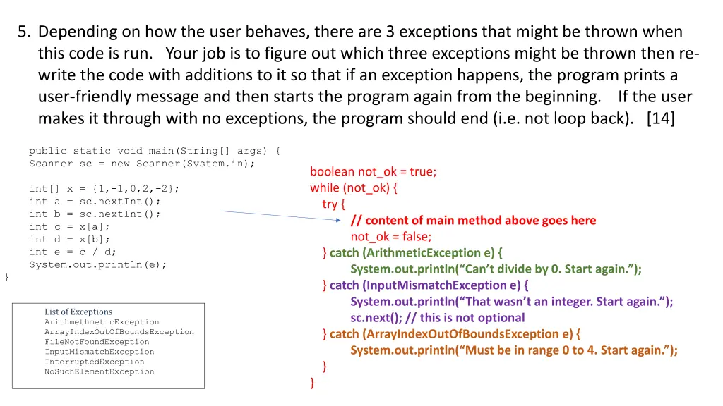 5 depending on how the user behaves there 1