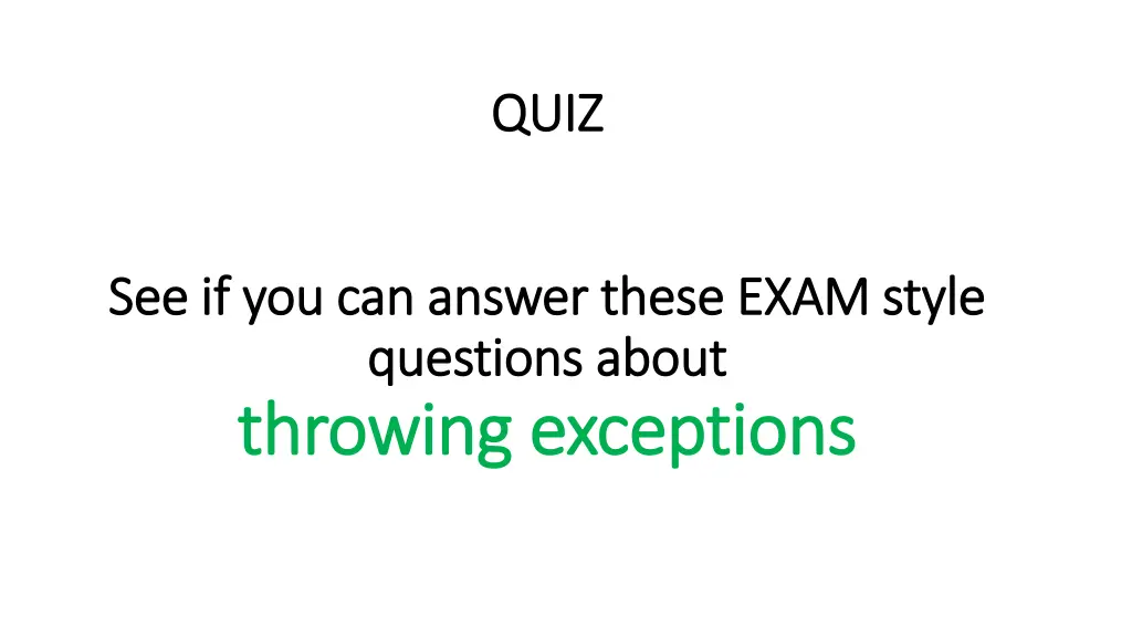quiz quiz