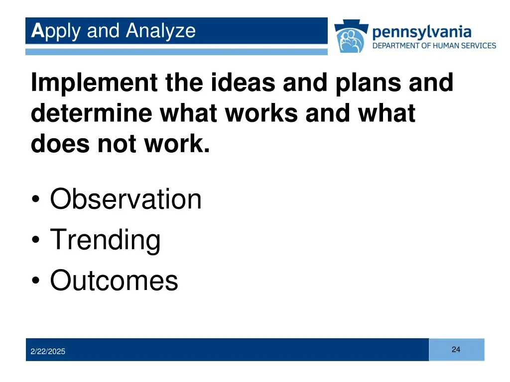 a pply and analyze