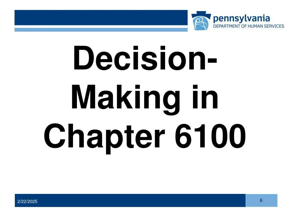 decision making in chapter 6100