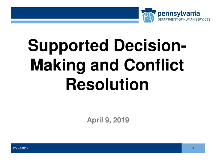 supported decision making and conflict resolution