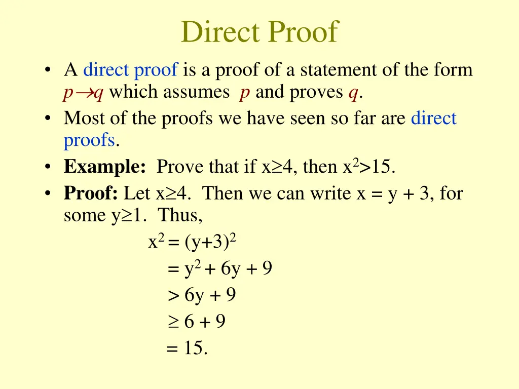 direct proof