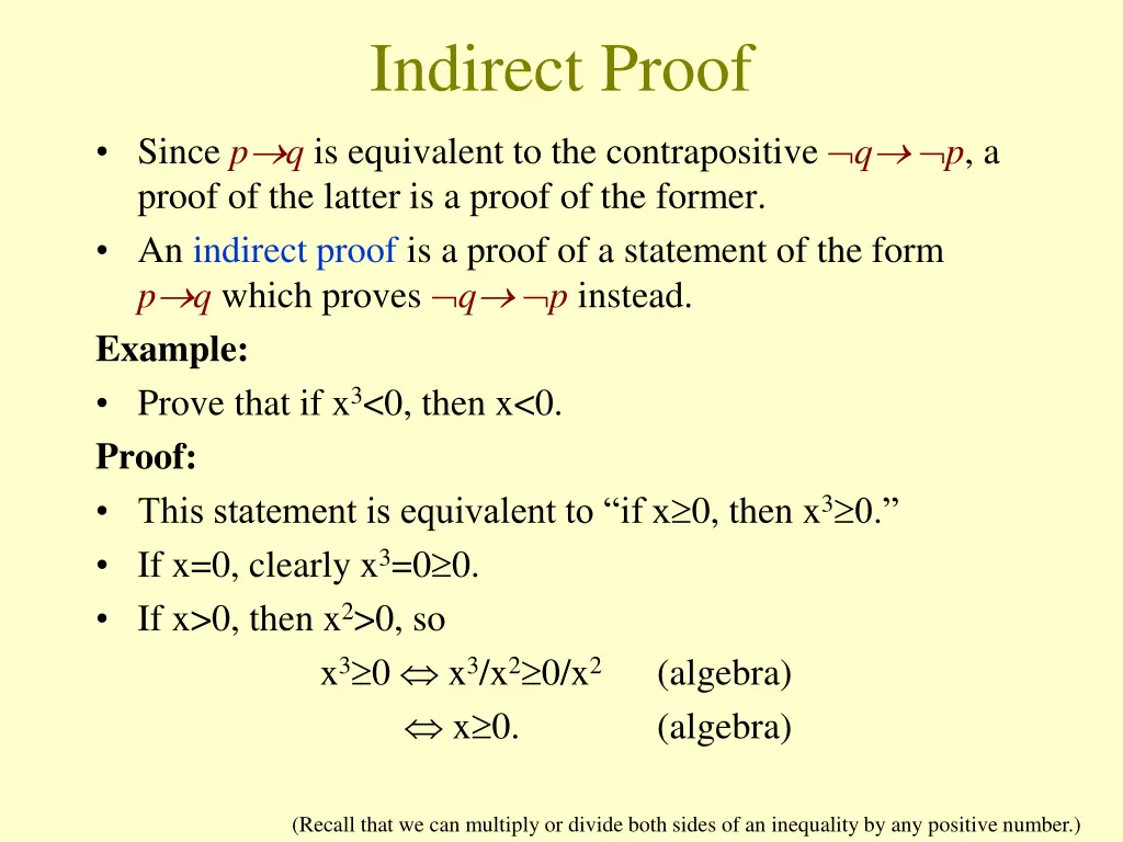 indirect proof