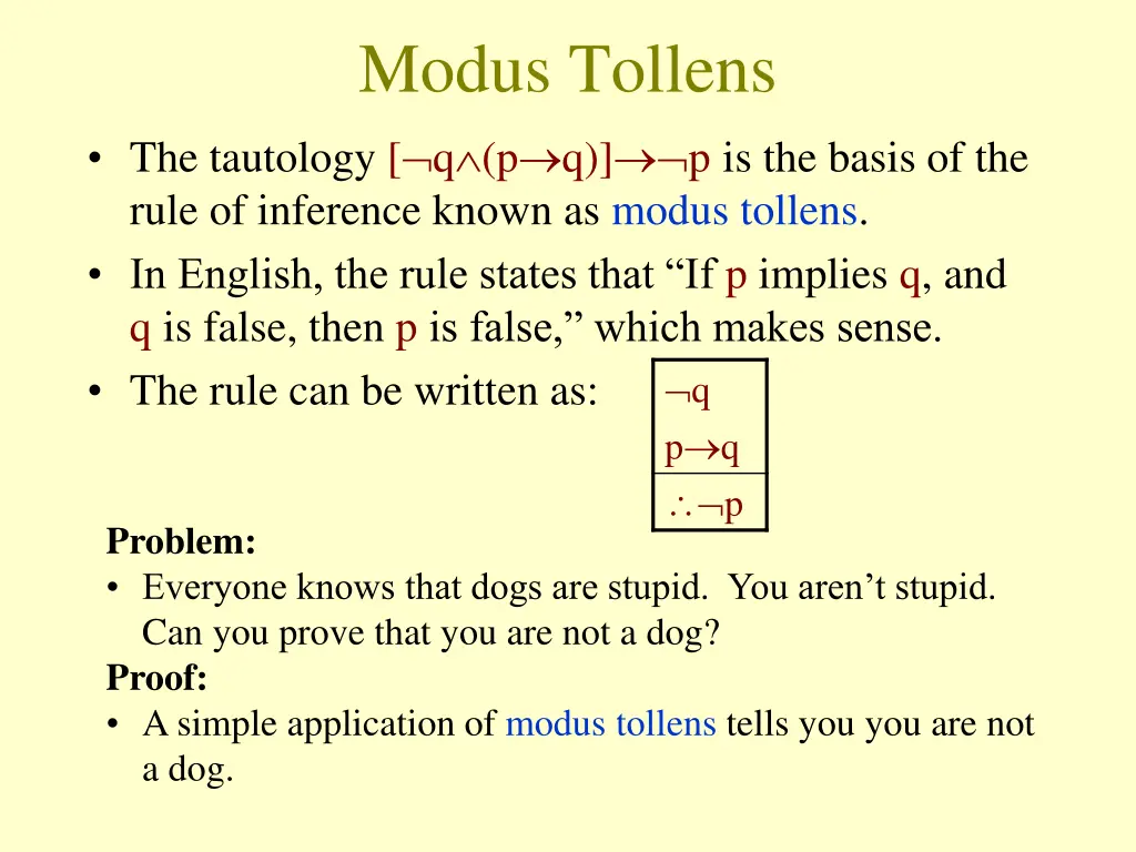 modus tollens