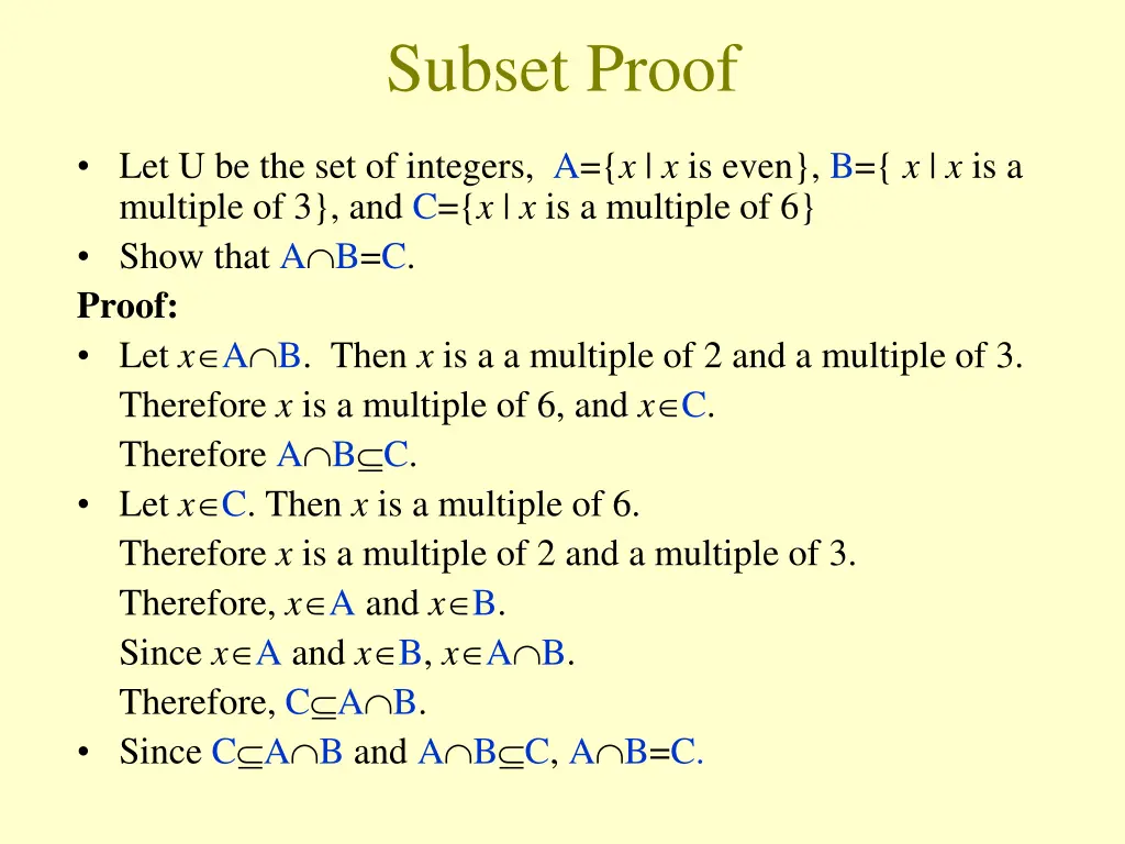 subset proof
