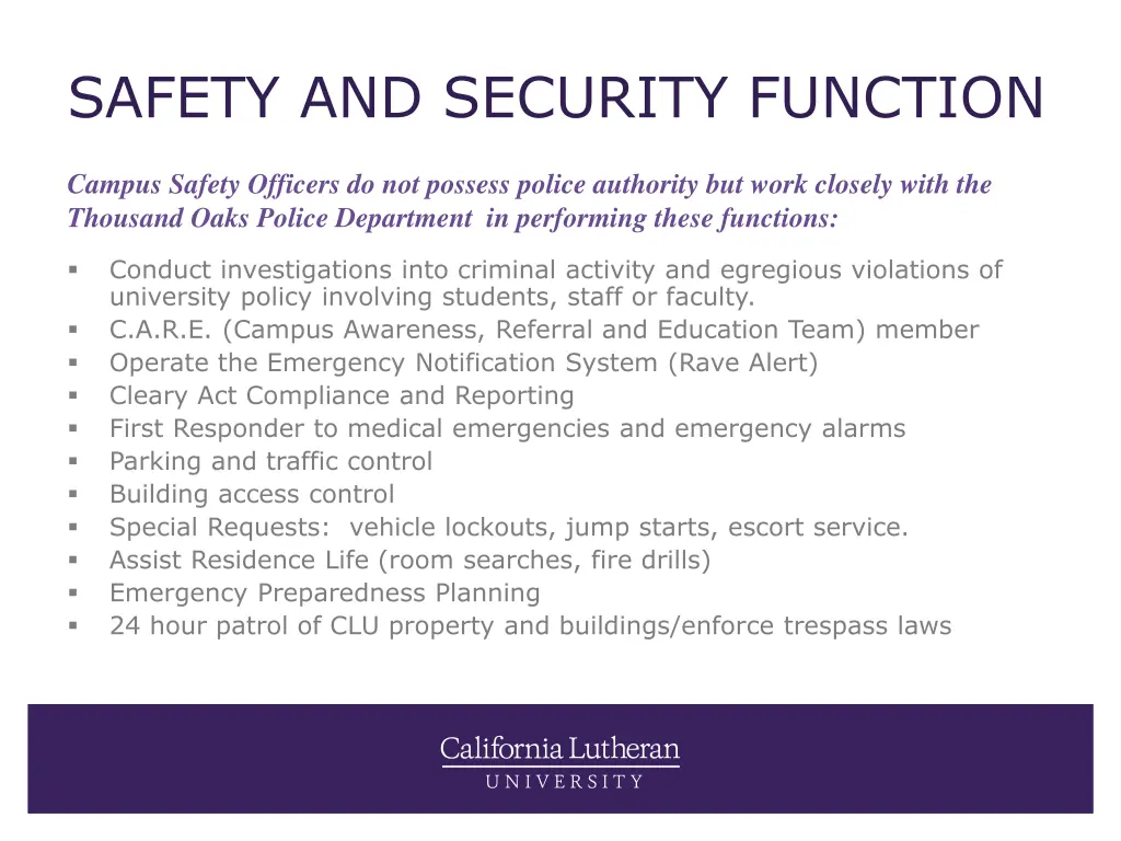 safety and security function