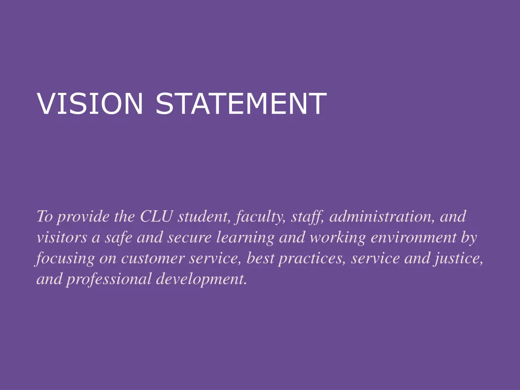 vision statement