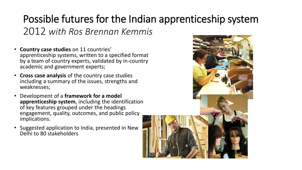 possible futures for the indian apprenticeship