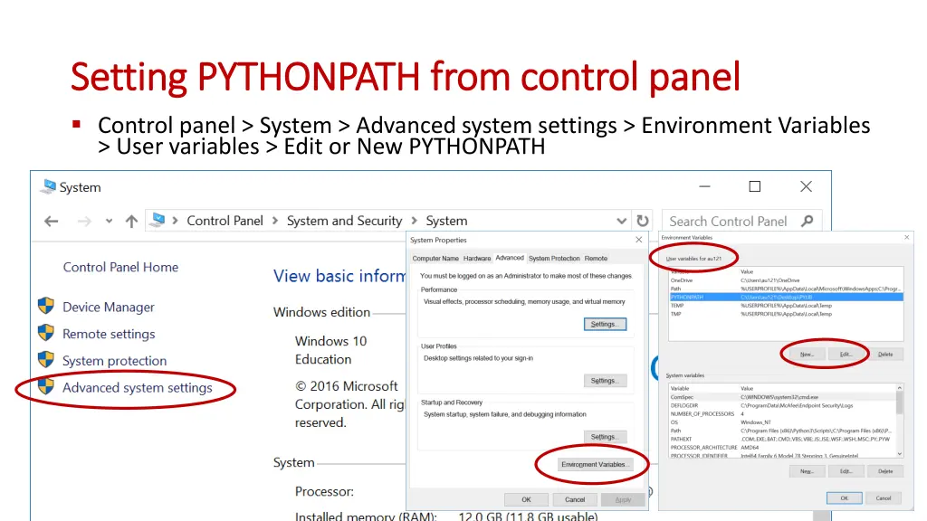 setting setting pythonpath from pythonpath from 1