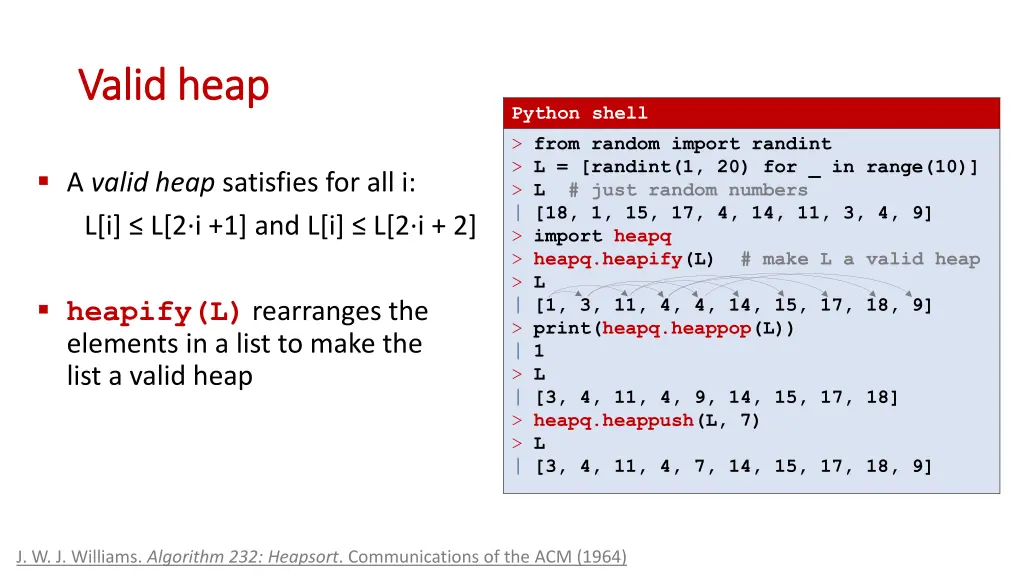 valid heap valid heap