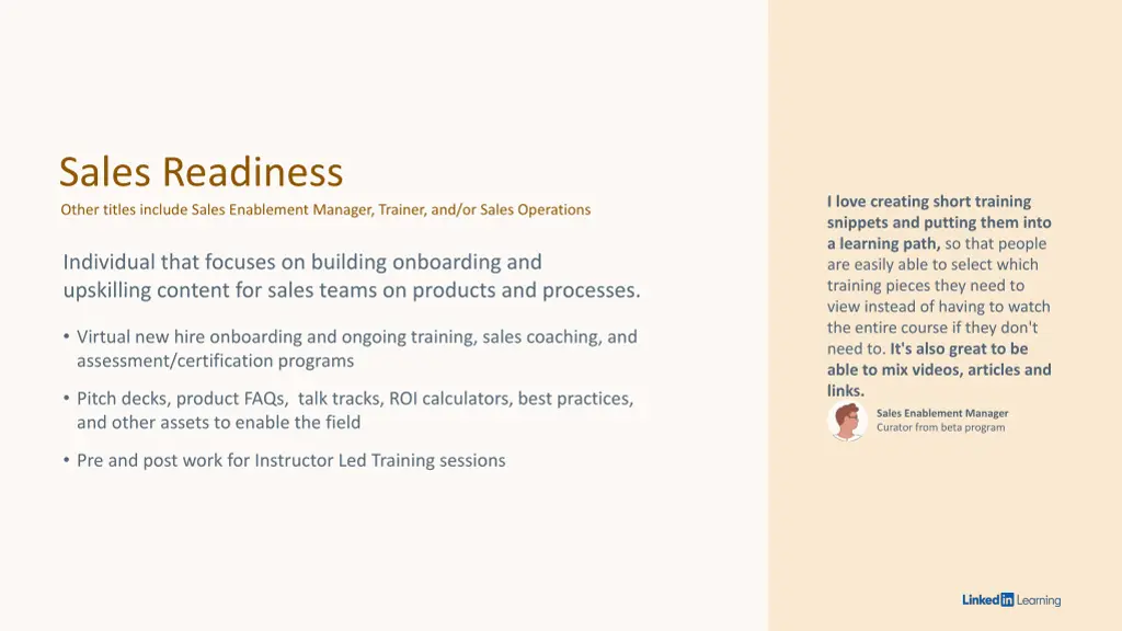 other titles include sales enablement manager