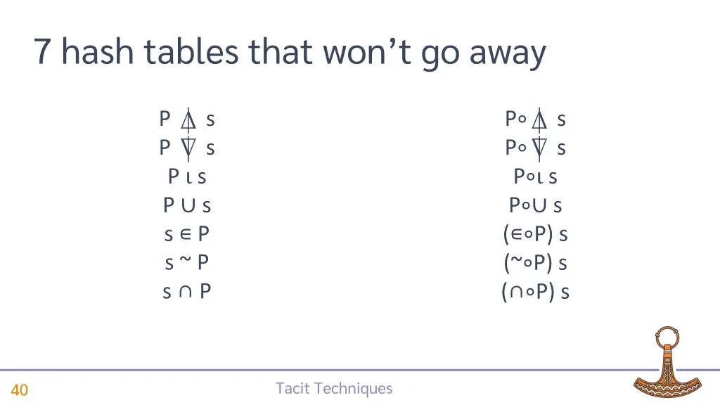 7 hash tables that won t go away