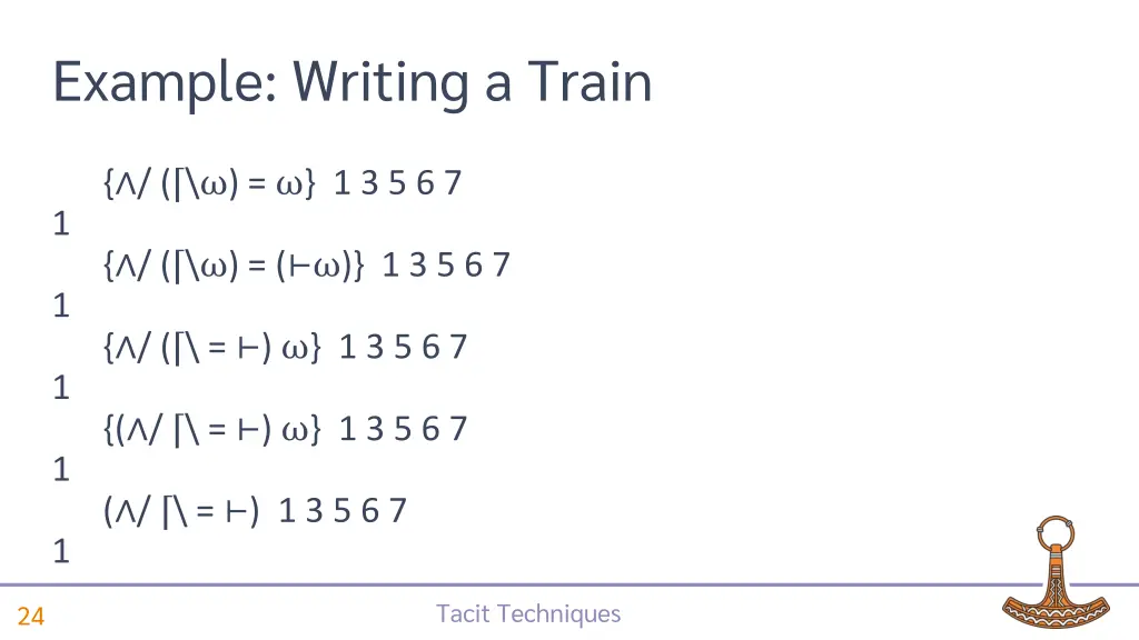 example writing a train