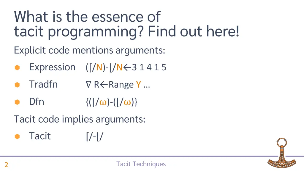 what is the essence of tacit programming find