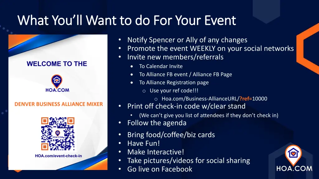 what you ll want to do for your event what