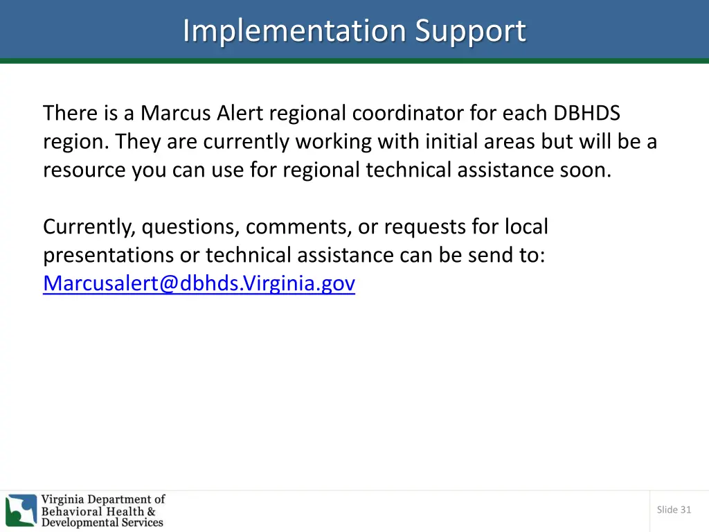 implementation support
