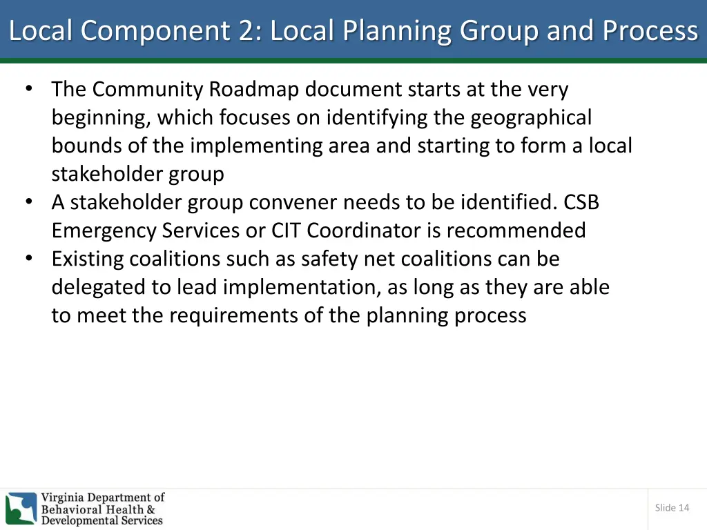 local component 2 local planning group and process 2