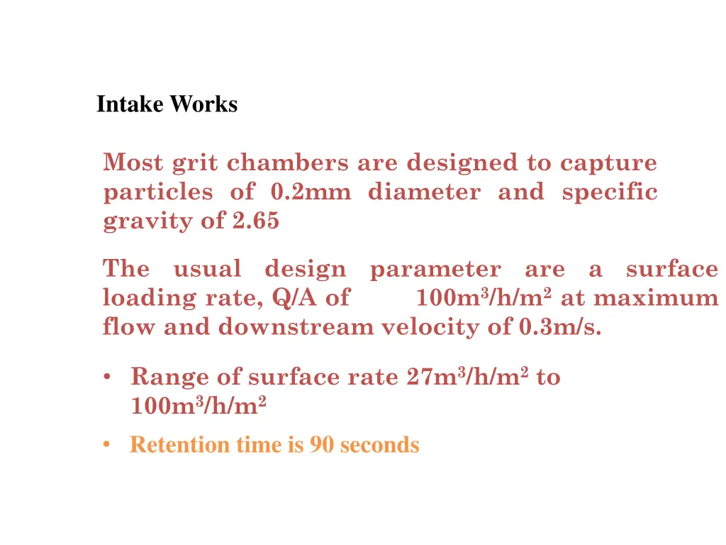 intake works
