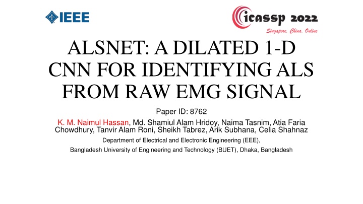 alsnet a dilated 1 d cnn for identifying als from