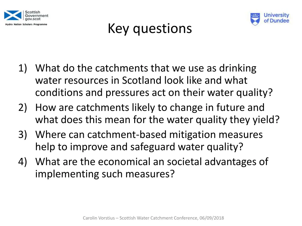key questions