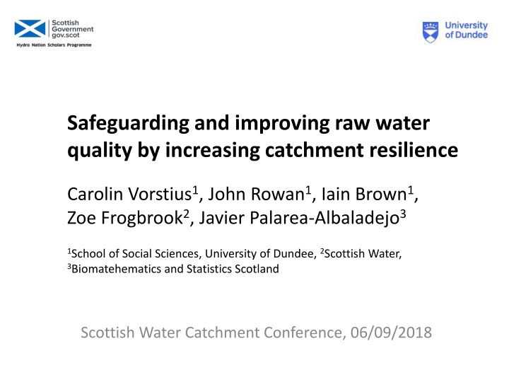 safeguarding and improving raw water quality