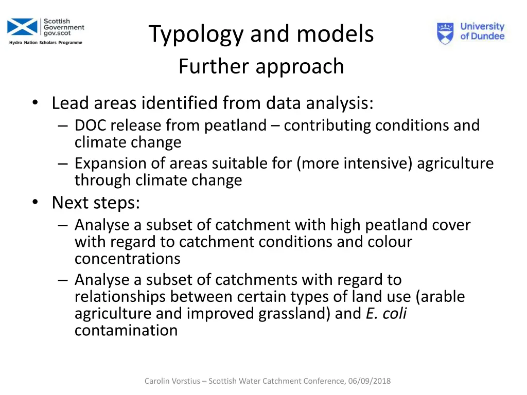 typology and models further approach