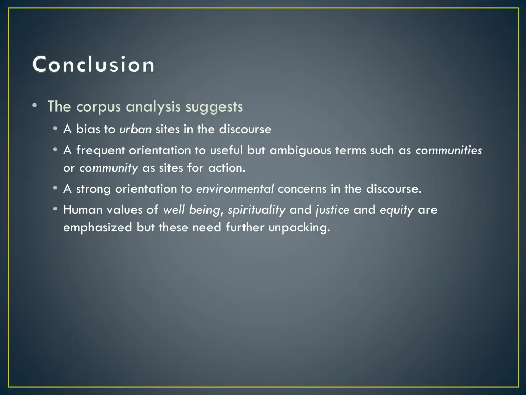 conclusion