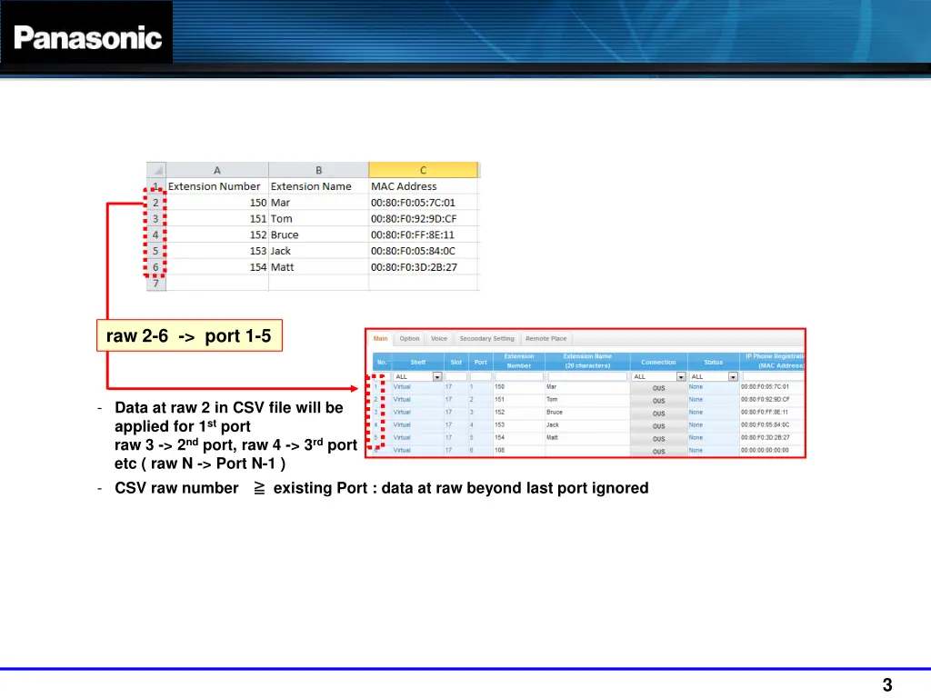 how to program nt registration by csv 1