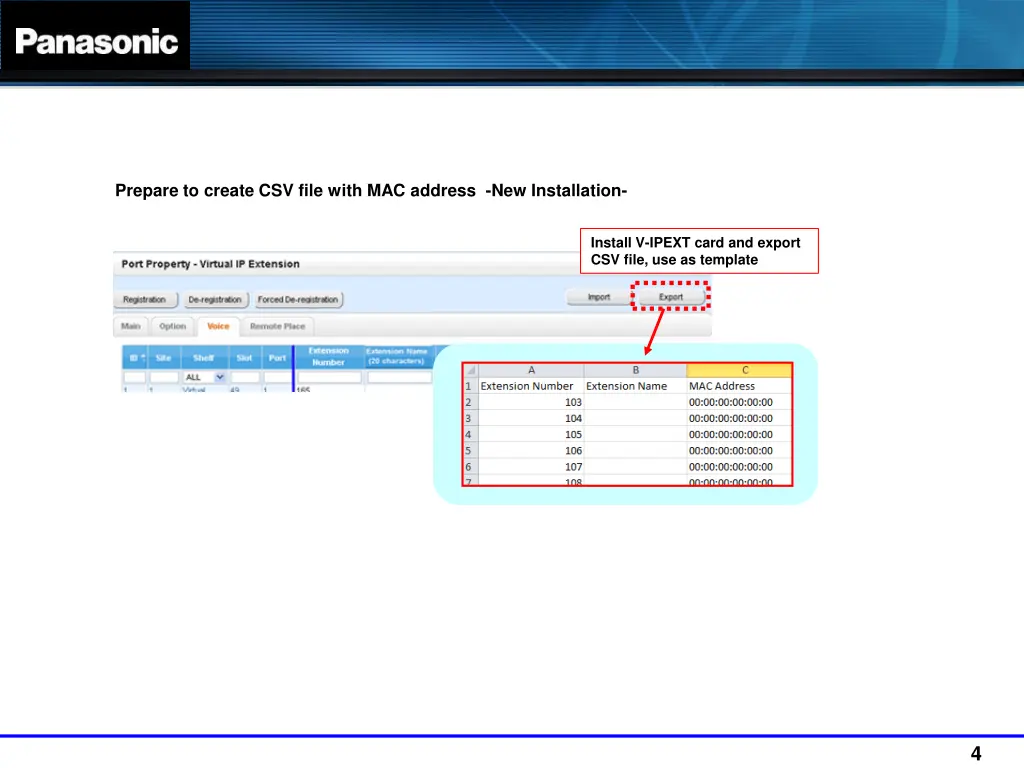 how to program nt registration by csv 2