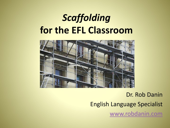 scaffolding for the efl classroom