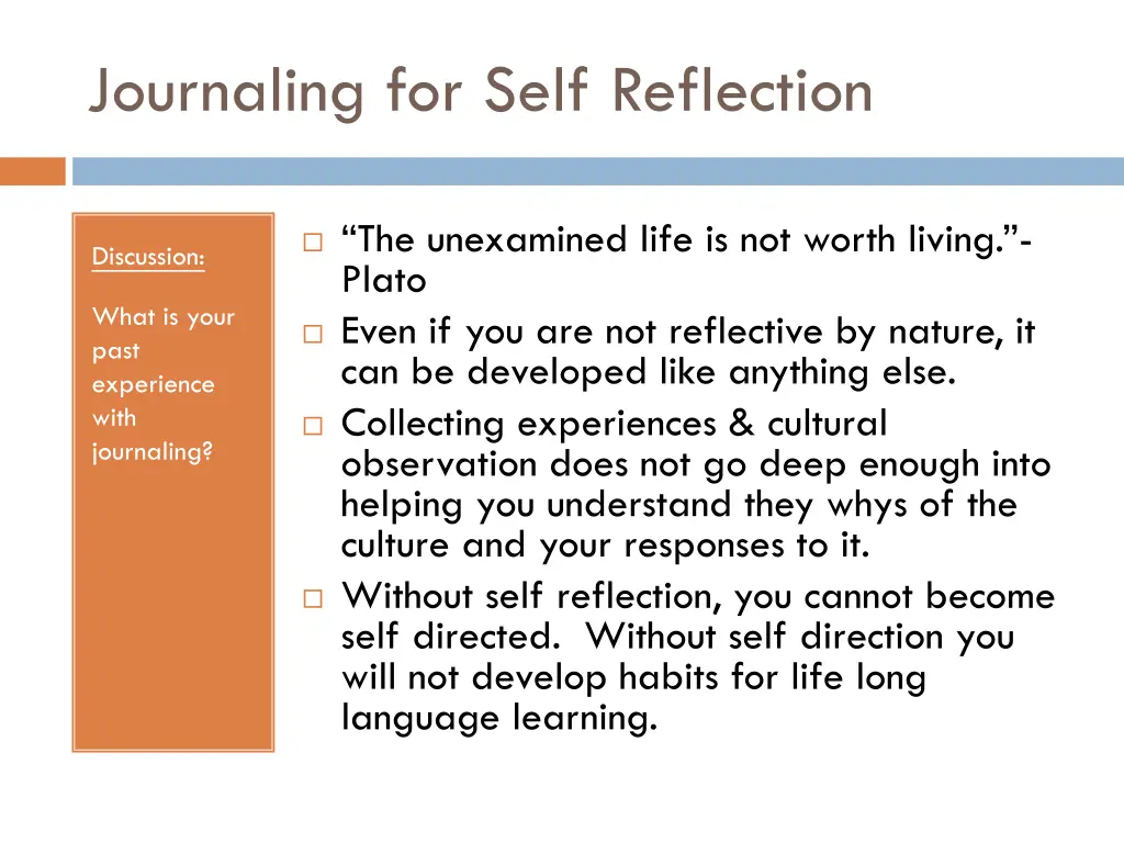 journaling for self reflection