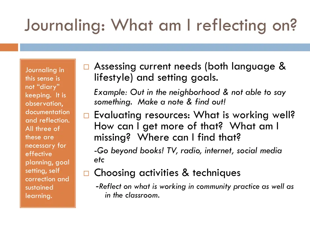 journaling what am i reflecting on