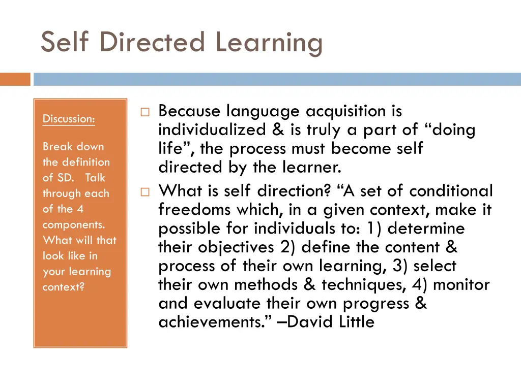 self directed learning